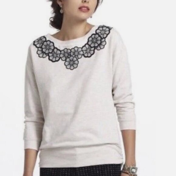 ANTHROPOLOGIE SATURDAY SUNDAY APPLIQUE SWEATSHIRT - Picture 1 of 5